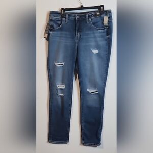 Silver Jeans Girlfriend Fit Mid Rise NWT Size 32 X 28.5